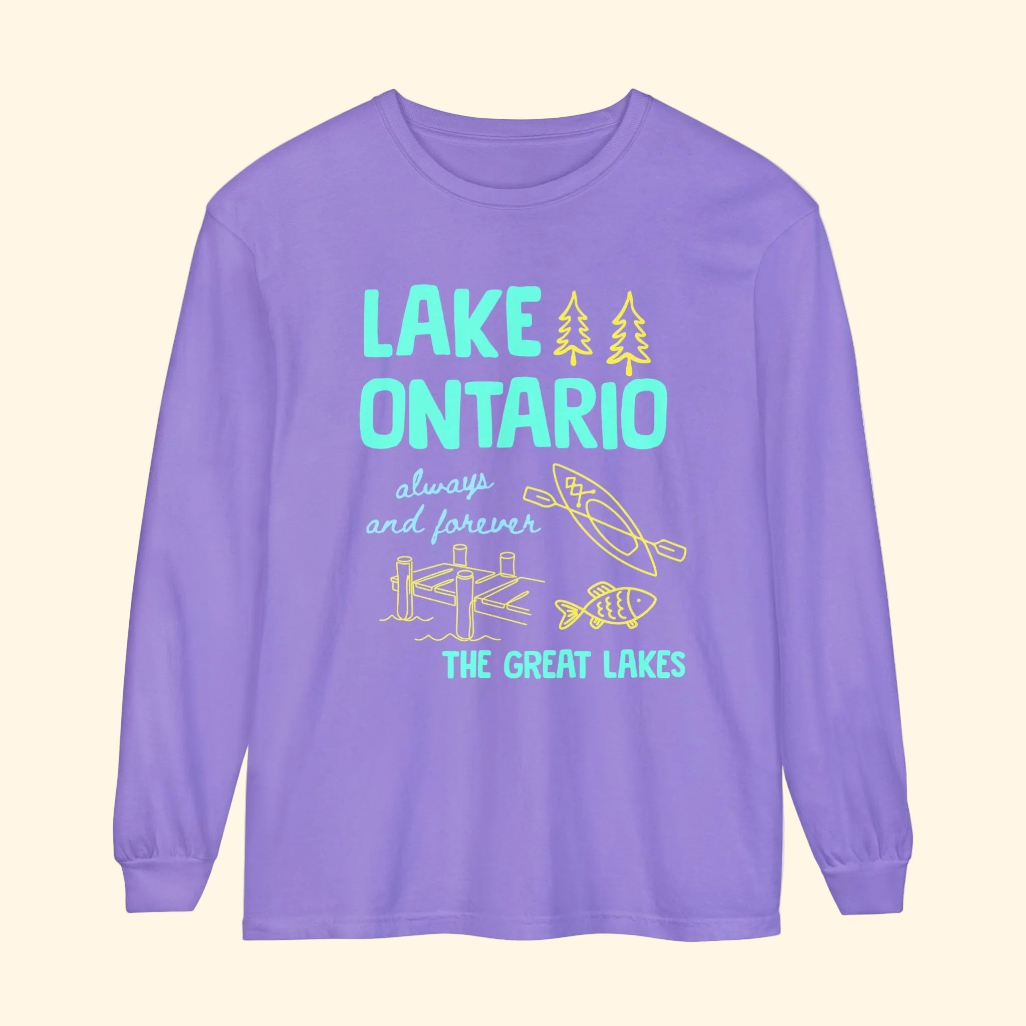 Lake Ontario Always and Forever Doodle Long Sleeve Shirt