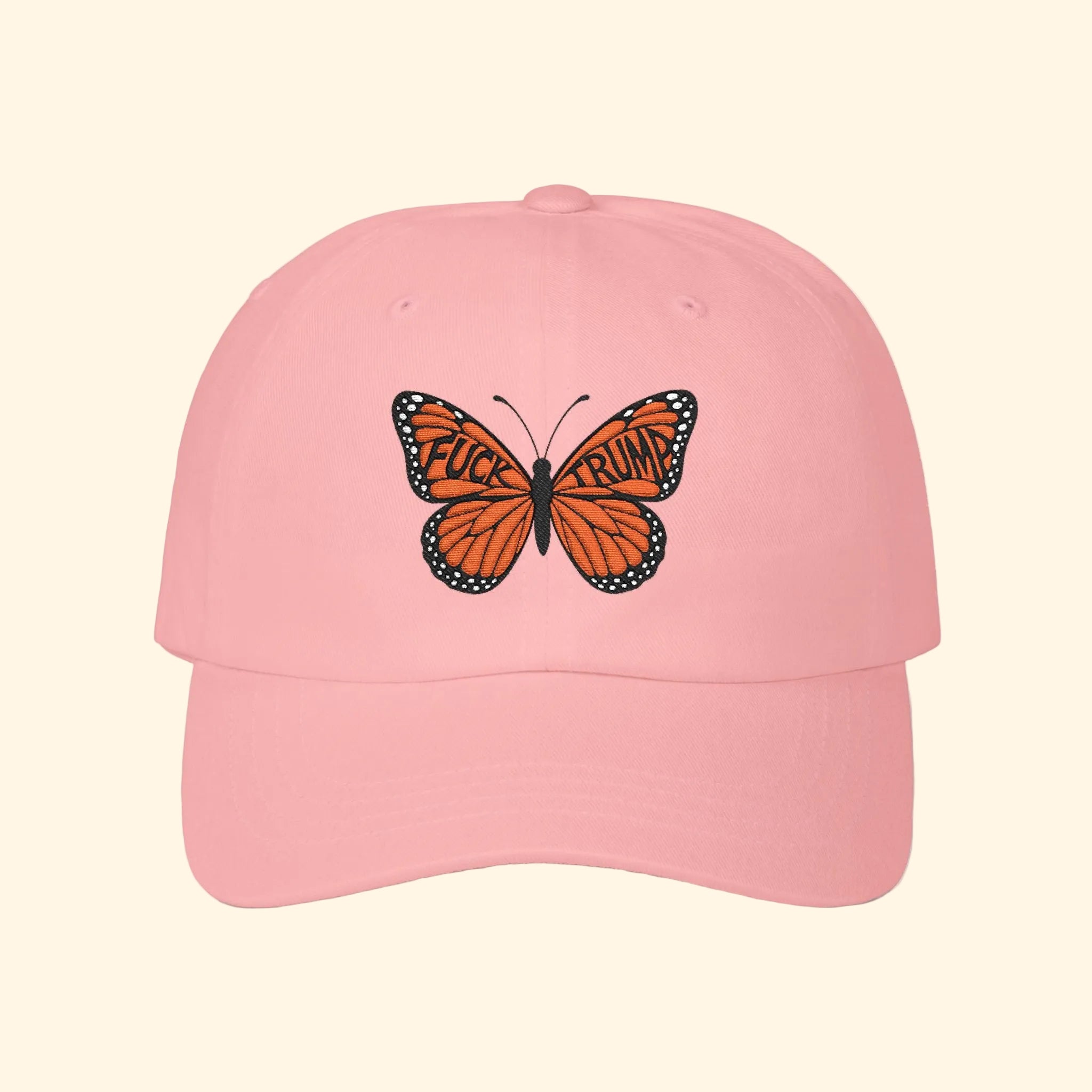 F*ck Trump Monarch Butterfly Embroidered Dad Cap