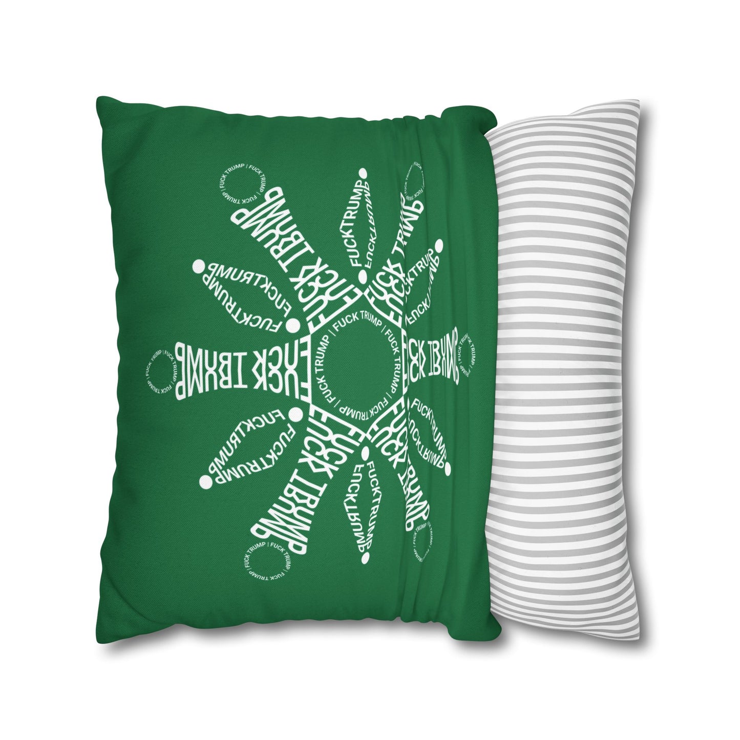 F*ck Trump Winter Snowflake Accent Pillow Cover