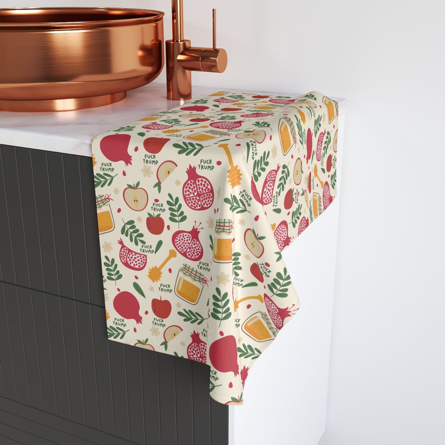 Subtle F*ck Trump Rosh Hashanah Hand Towel
