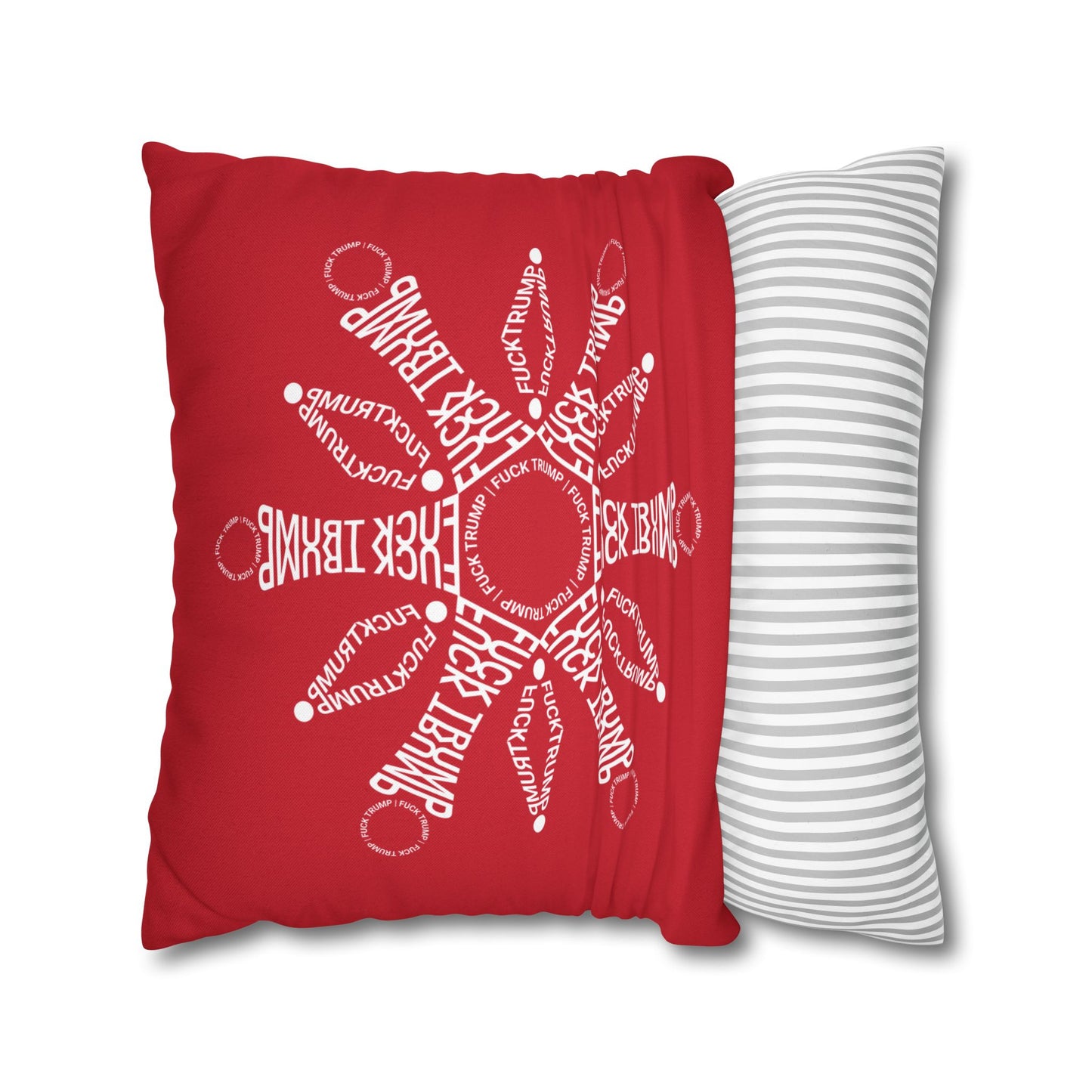 F*ck Trump Winter Snowflake Accent Pillow Cover
