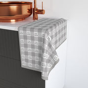 Subtle F*ck Trump Cool Grey Gingham Hand Towel