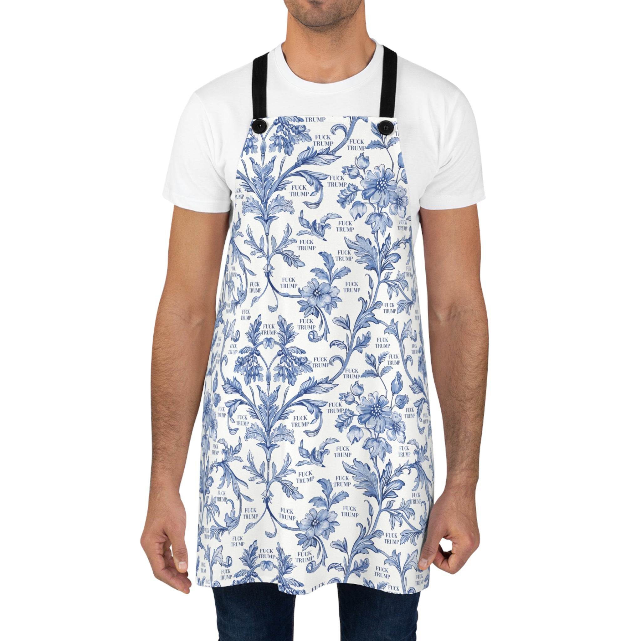 Subtle F*ck Trump Toile de Jouy Cooking Apron