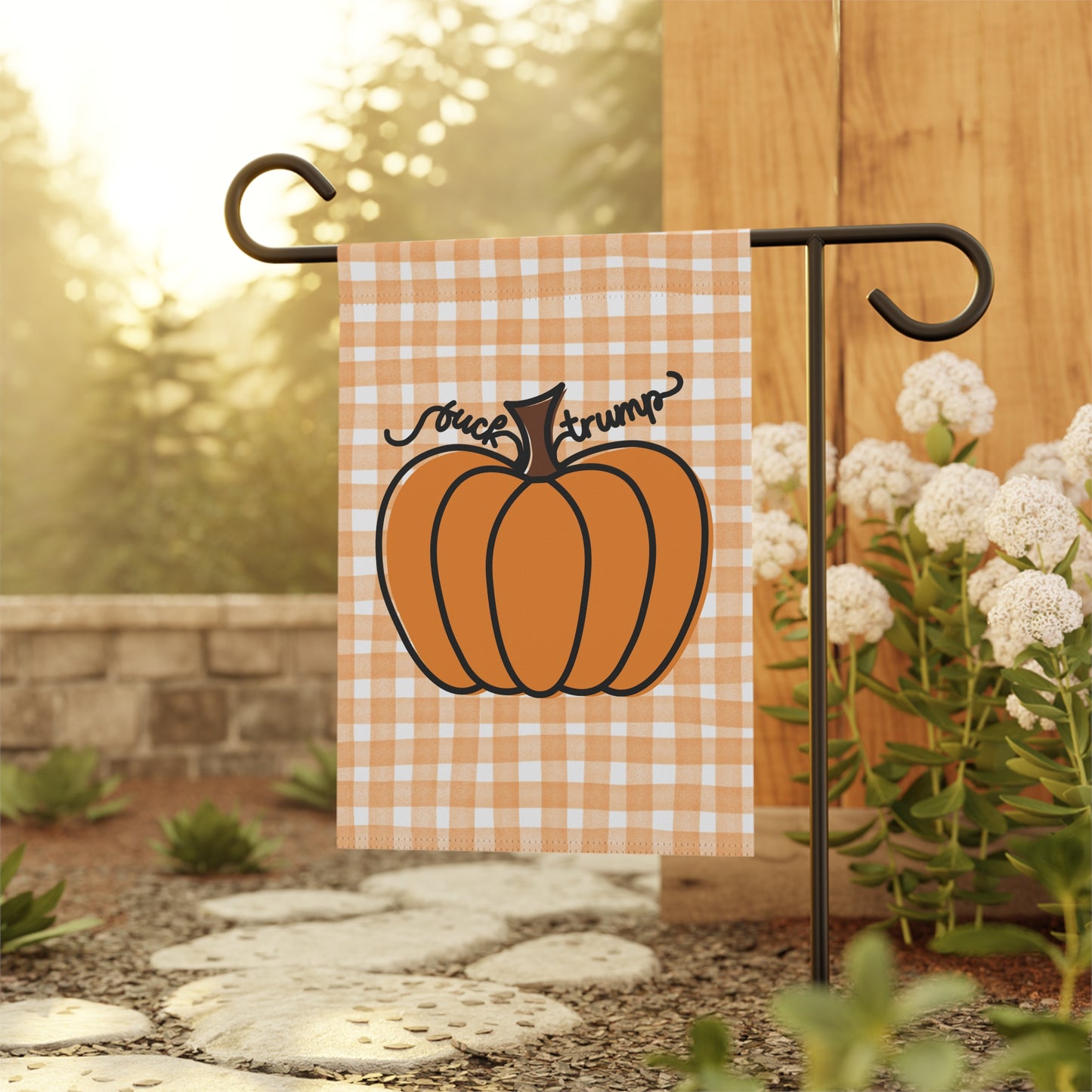 F*ck Trump Autumn Pumpkin Garden Flag