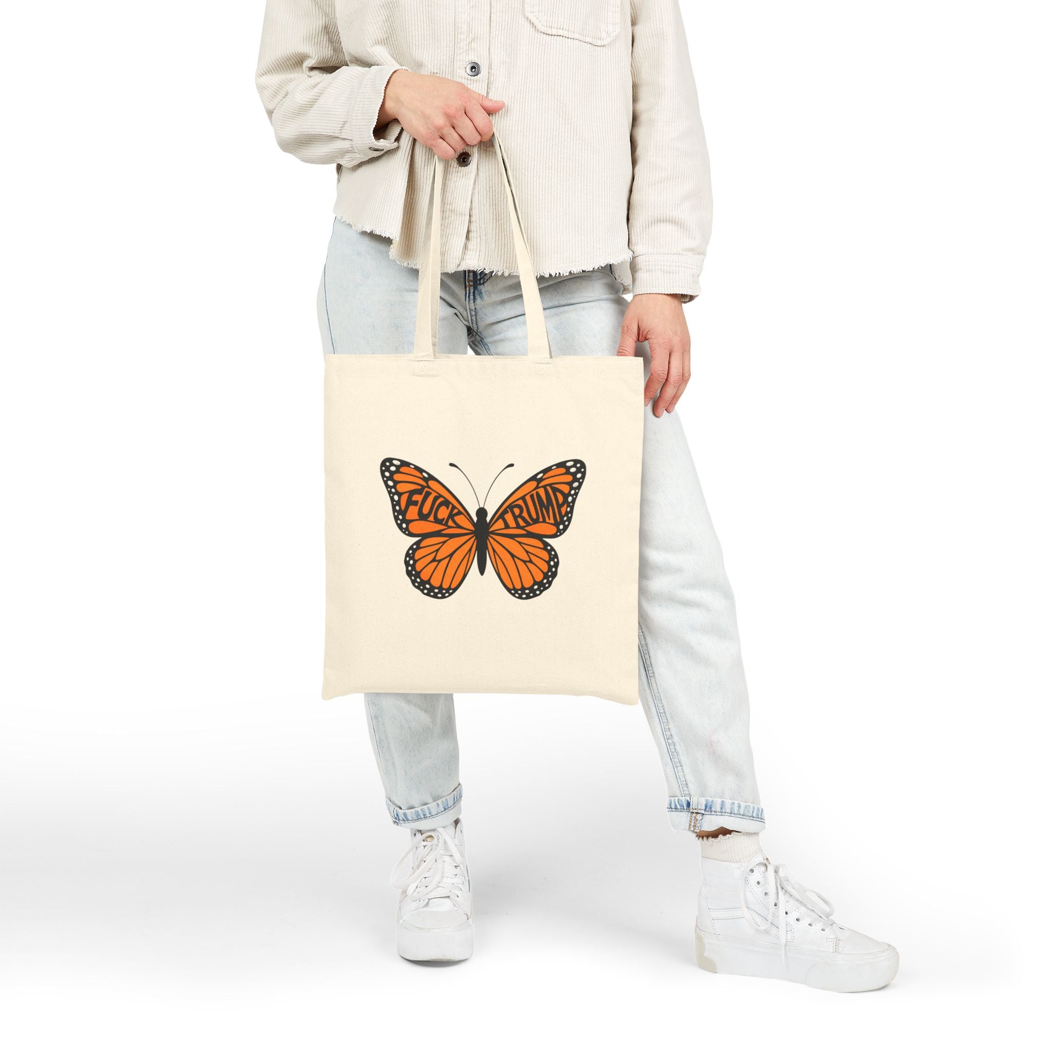 F*ck Trump Monarch Butterfly Cotton Tote Bag