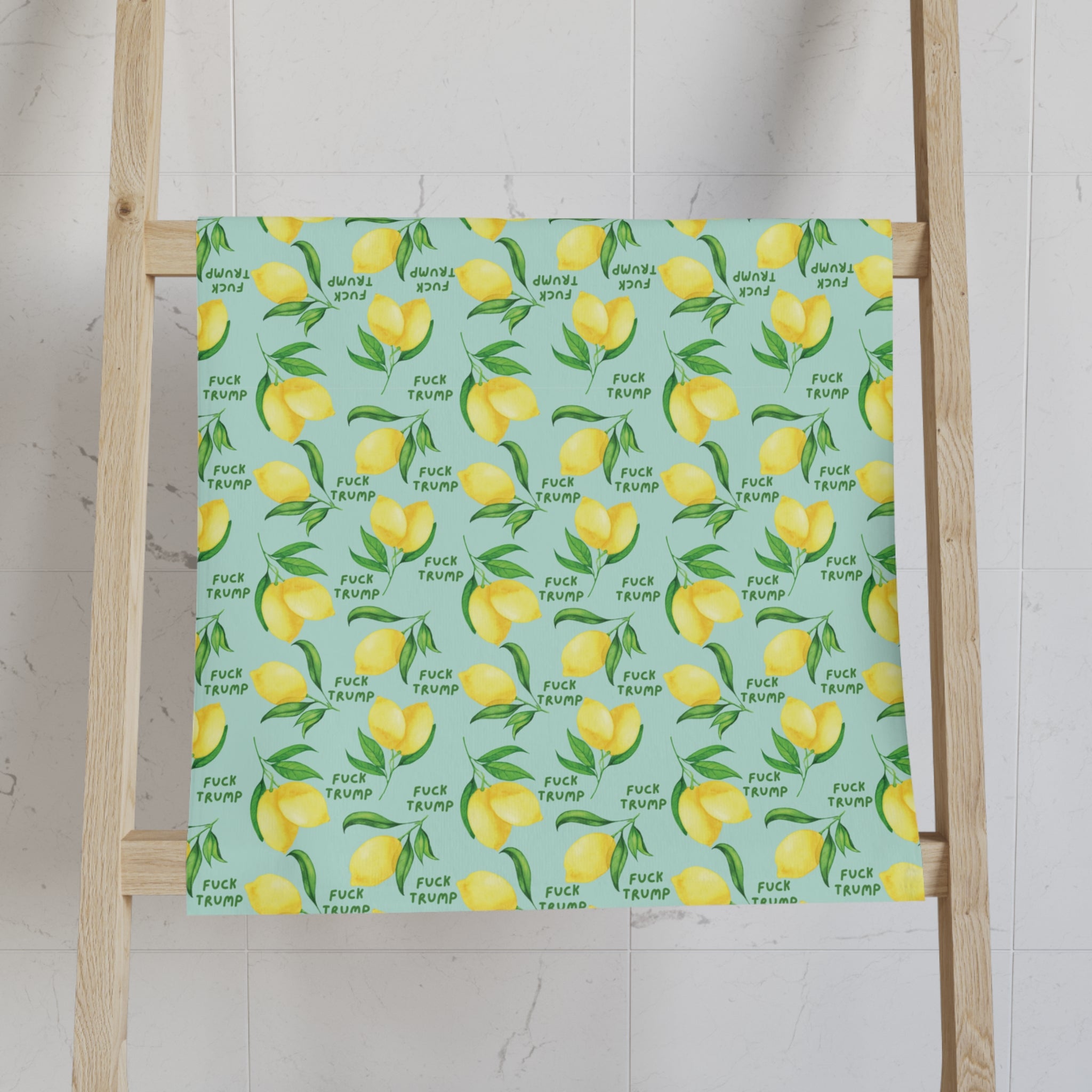 Subtle F*ck Trump Fresh Lemon Hand Towel