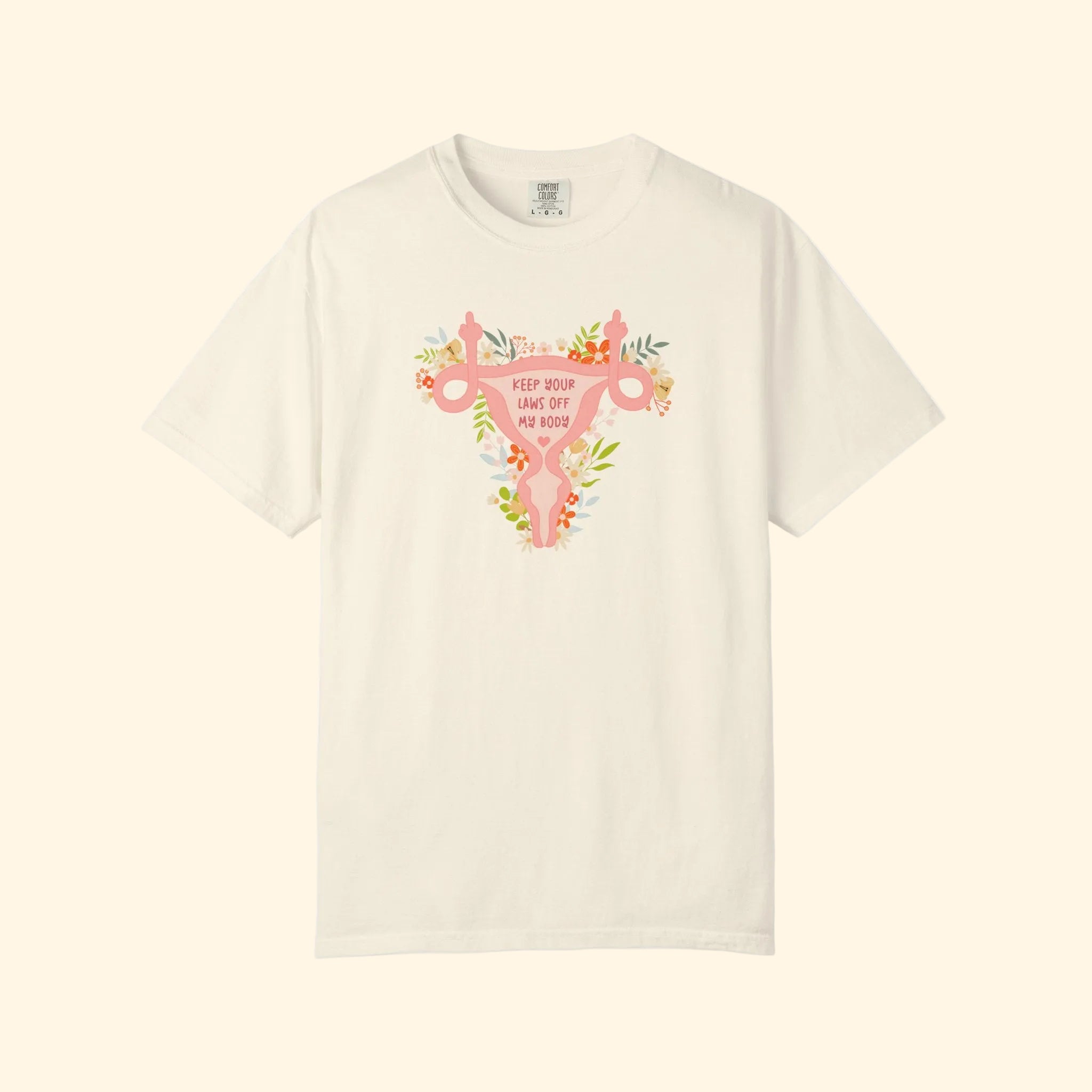 Floral Uterus Reproductive Rights T-Shirt
