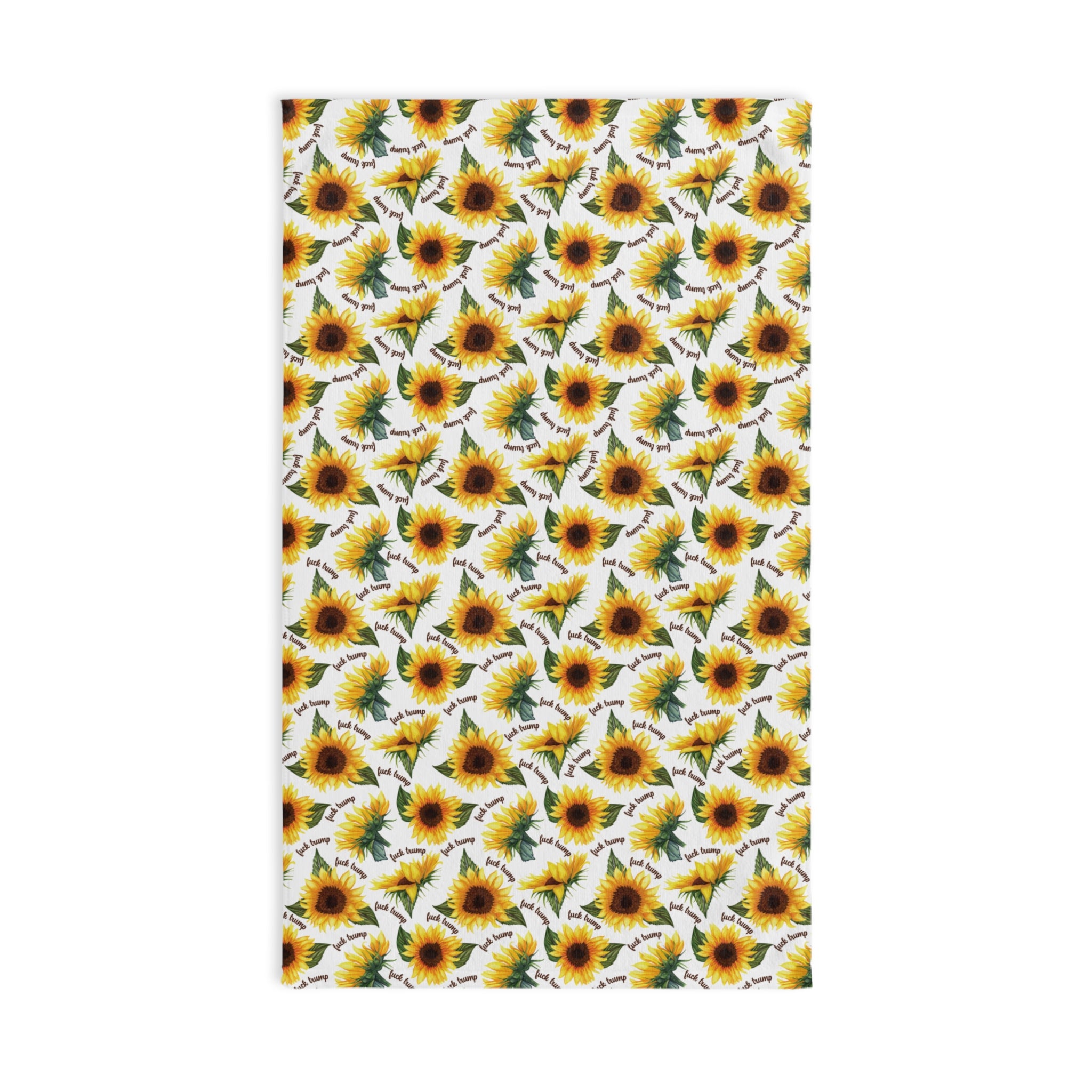 Subtle F*ck Trump Sunflower Hand Towel