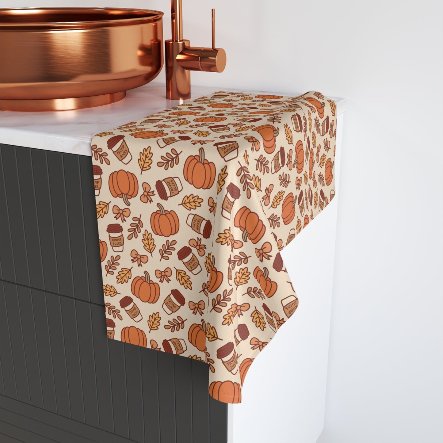 Subtle Trump Sucks Pumpkin Spice Hand Towel