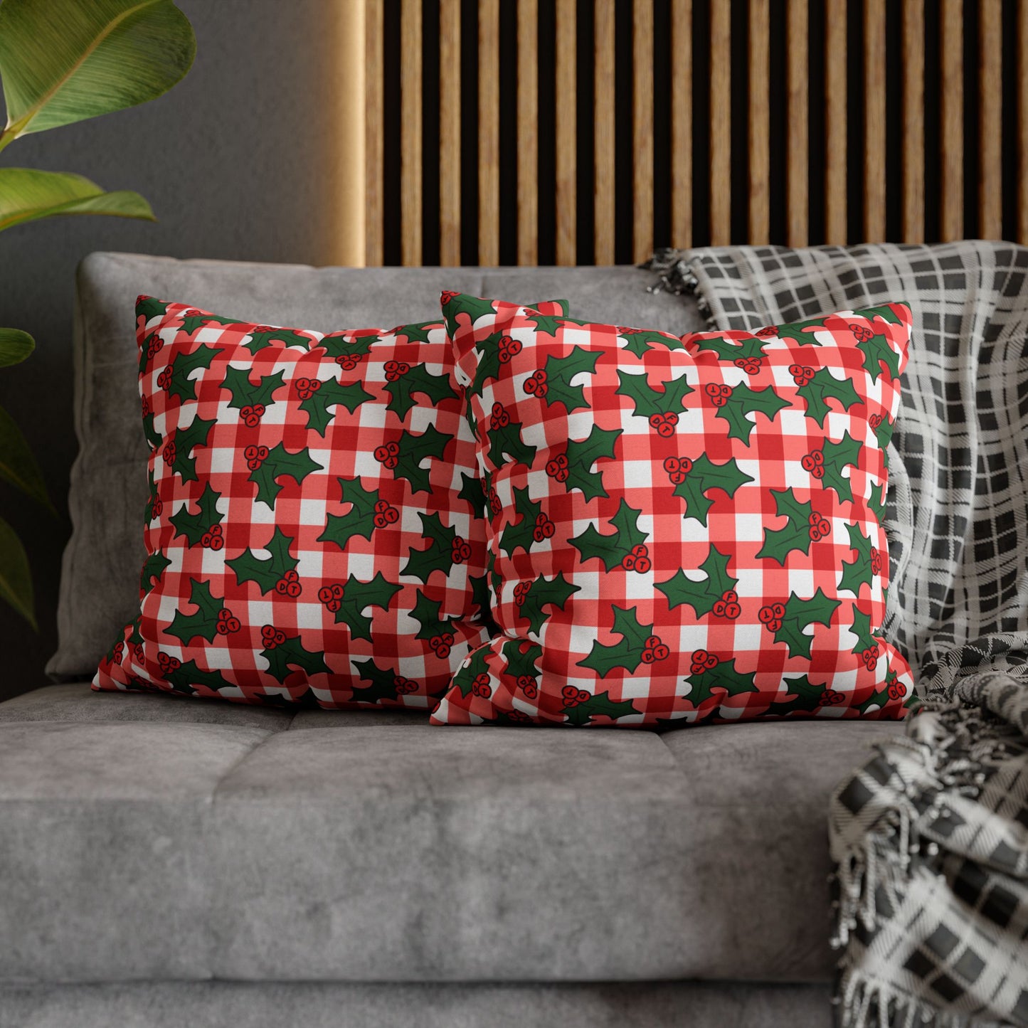 F*ck Trump Christmas Holly Accent Pillow Cover