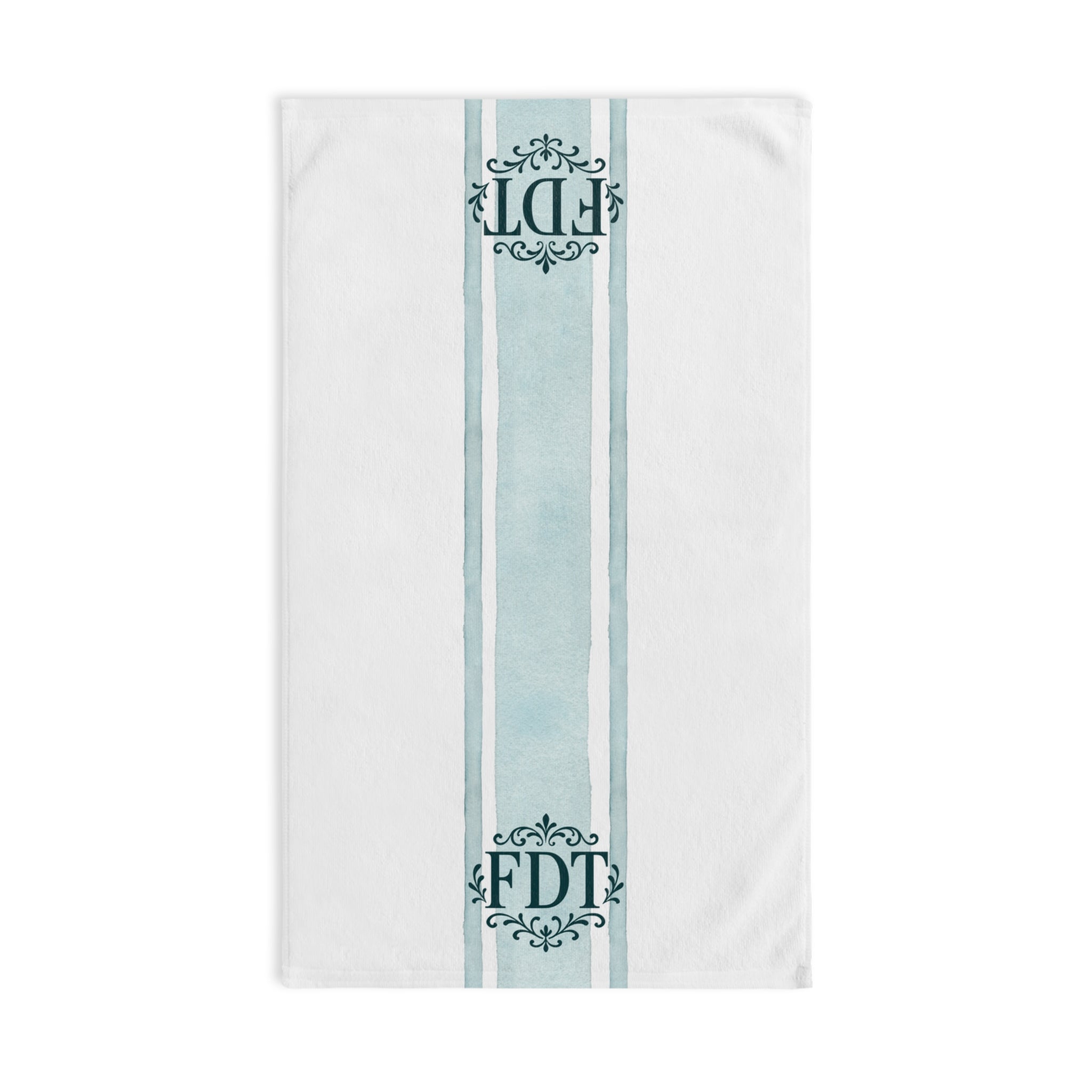 Blue FDT Monogrammed Hand Towel