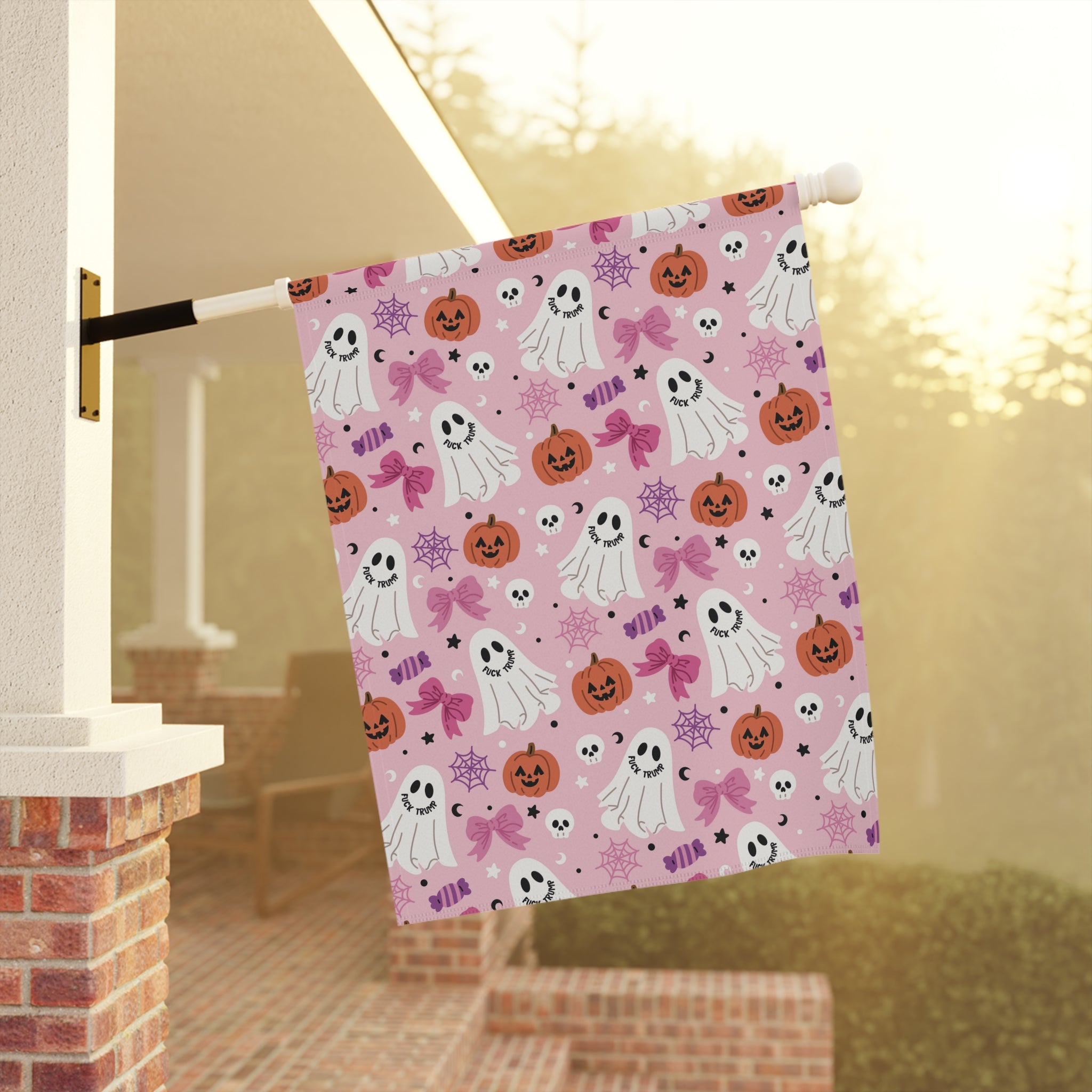 F*ck Trump Retro Pink Ghosts Flag