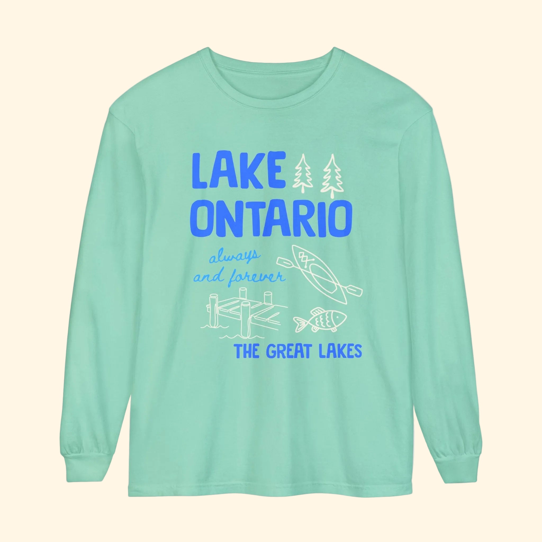 Lake Ontario Always and Forever Doodle Long Sleeve Shirt