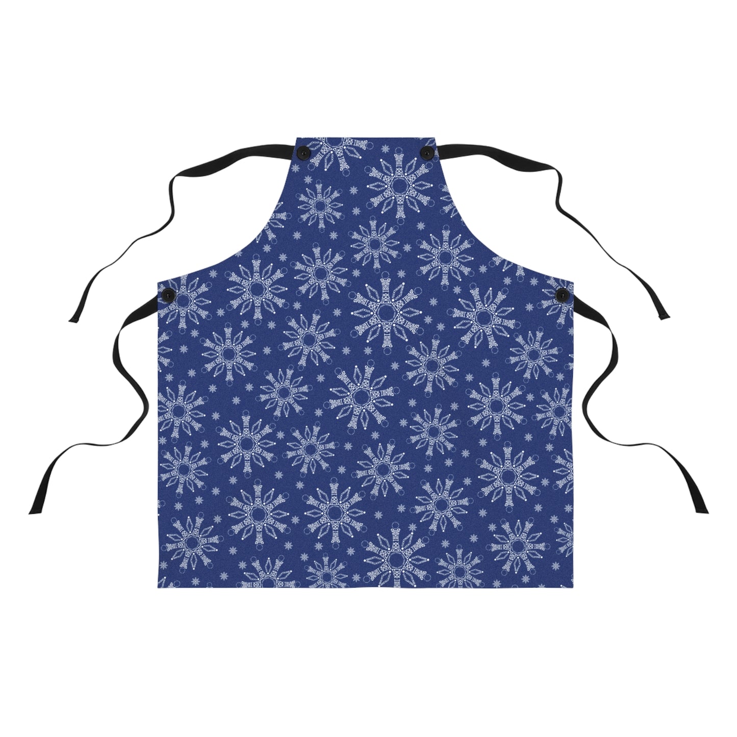 Subtle F*ck Trump Blue Winter Snowflakes Cooking Apron