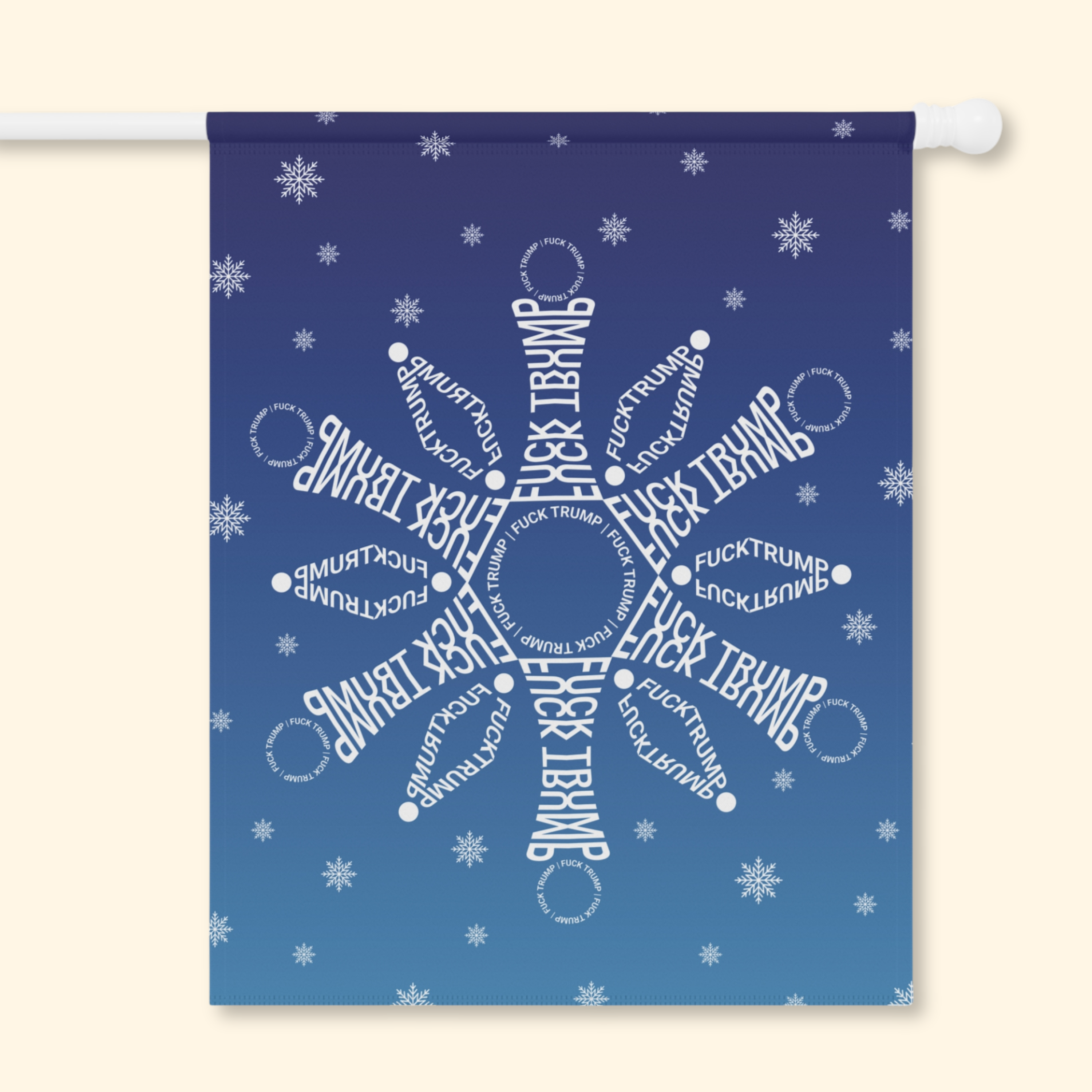 Subtle F*ck Trump Snowflake Garden Flag