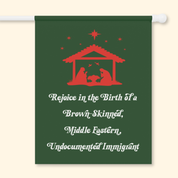 Funny Brown Jesus Christmas Garden Flag