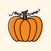 F*ck Trump Pumpkin Die-Cut Sticker