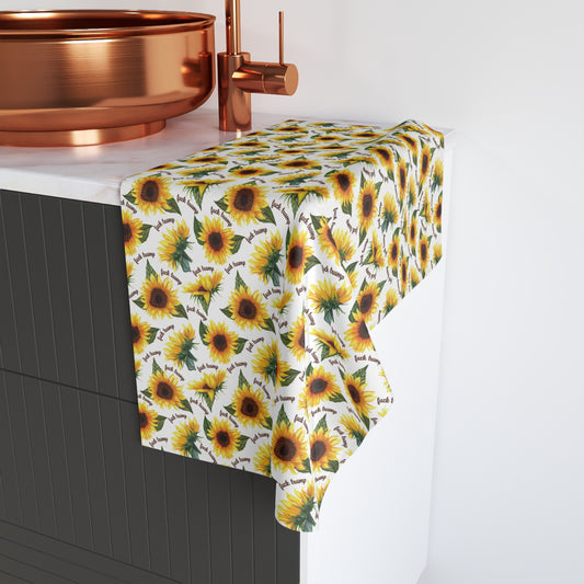 Subtle F*ck Trump Sunflower Hand Towel