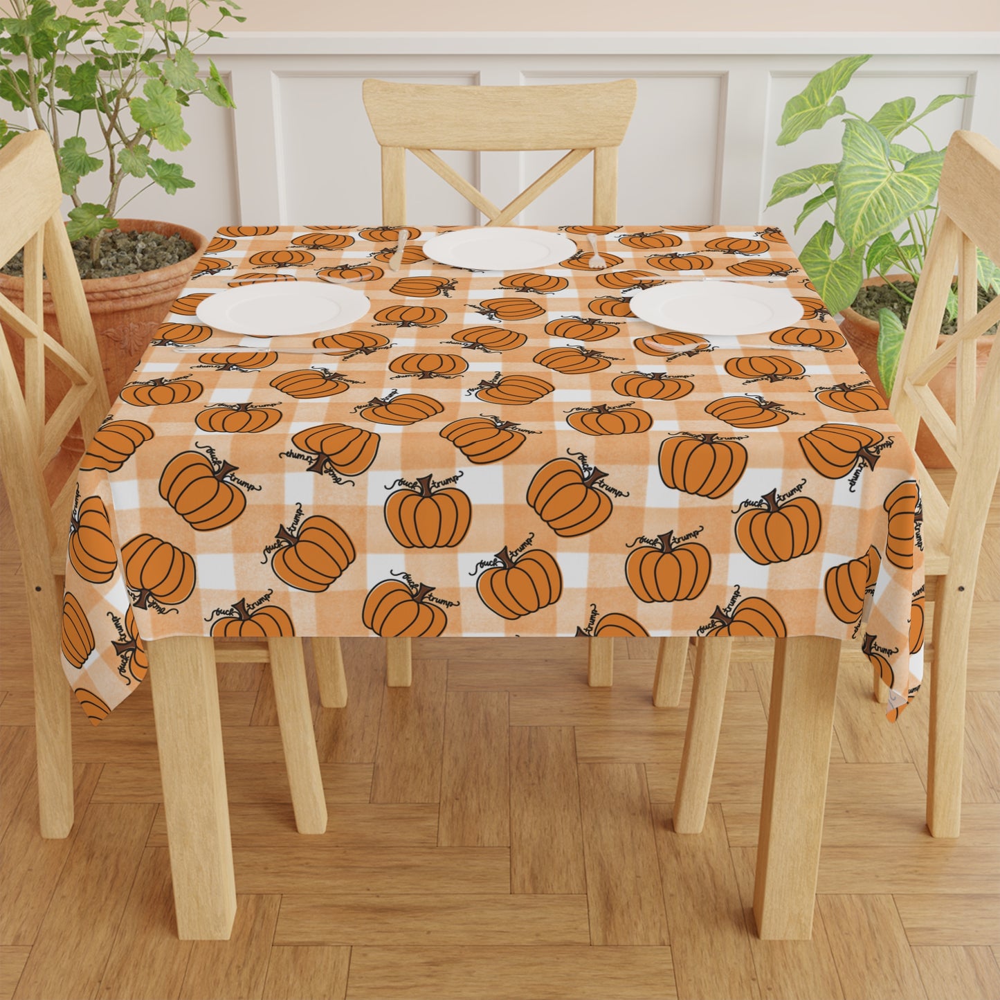Subtle F*ck Trump Fall Pumpkin Tablecloth
