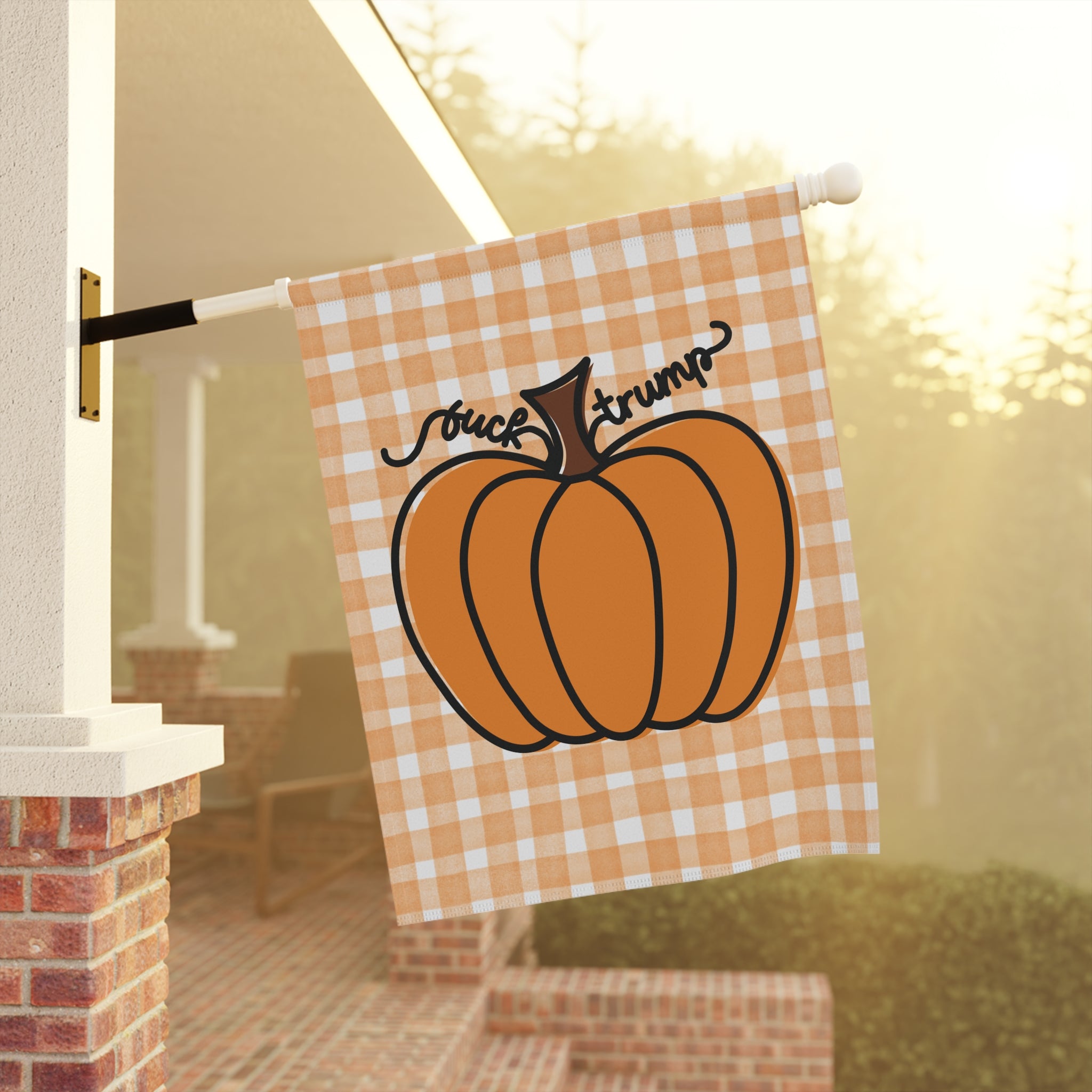 F*ck Trump Autumn Pumpkin Garden Flag