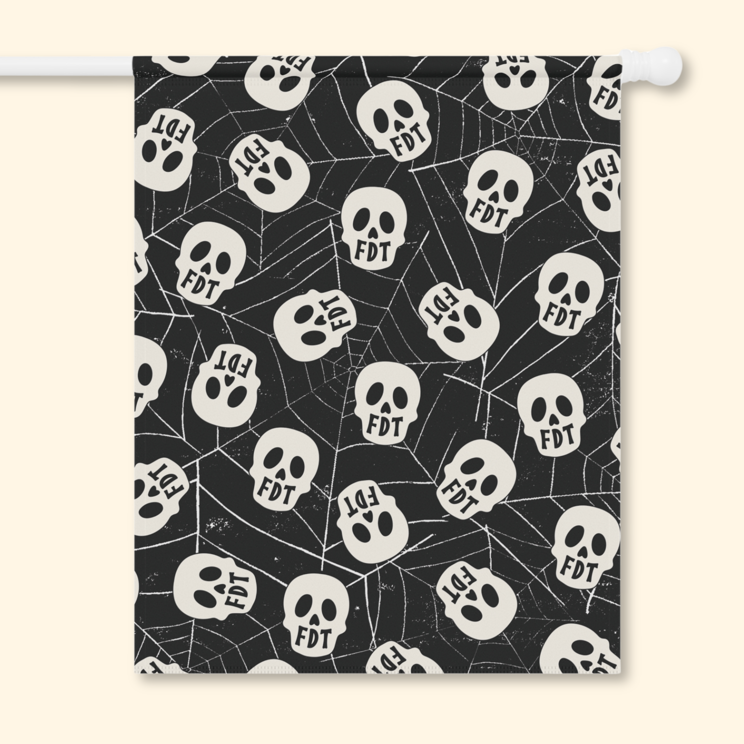 FDT Skull and Spider Webs Flag