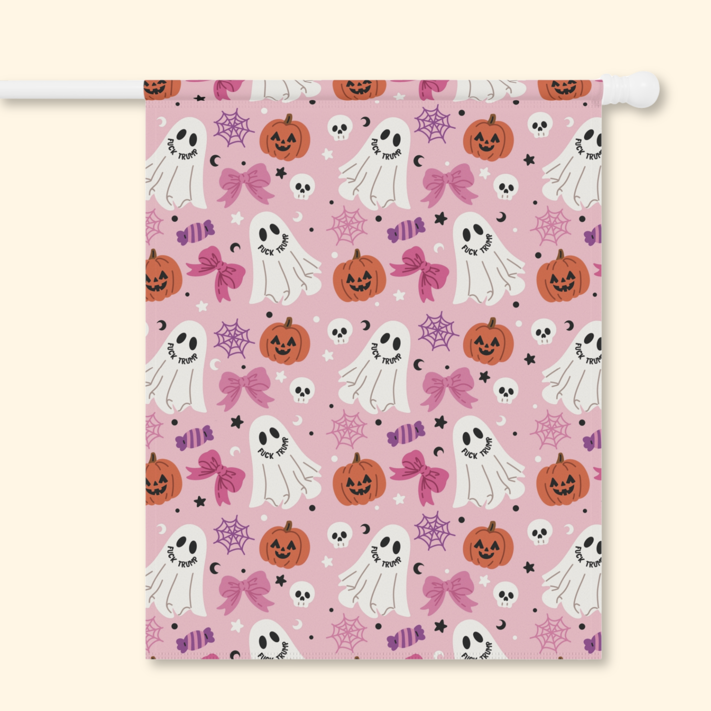 F*ck Trump Retro Pink Ghosts Flag