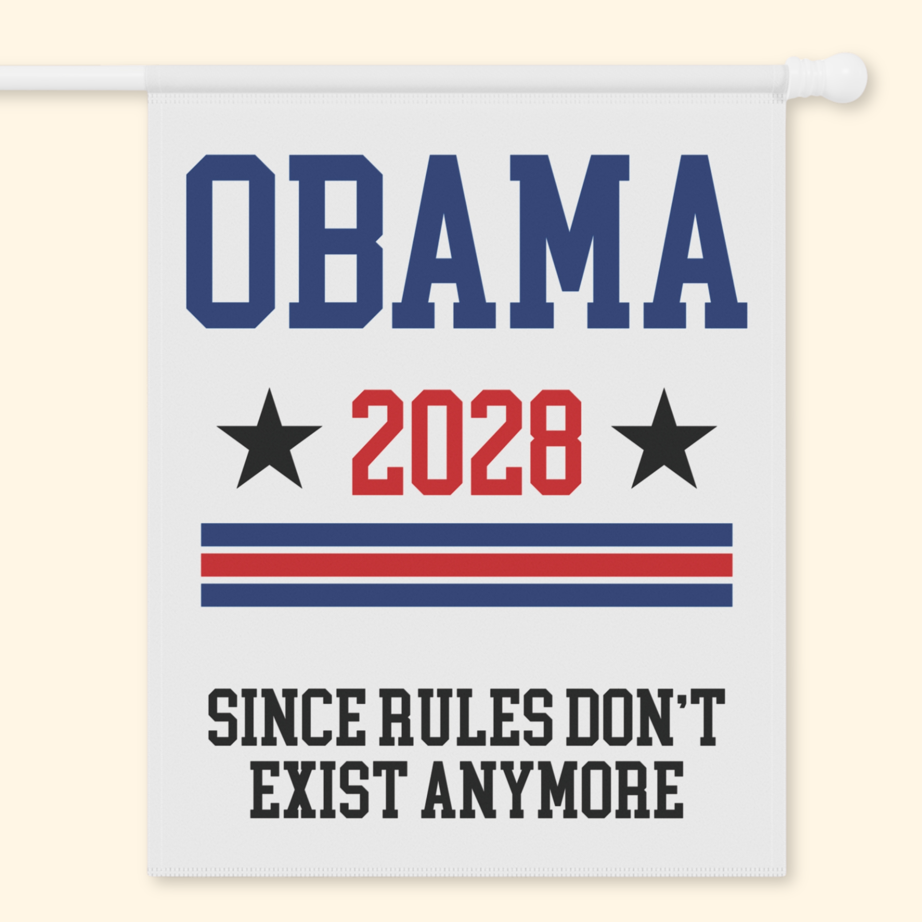 Obama 2028 Political Campaign Satire Flag