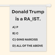 Donald Trump Multiple Choice Flag