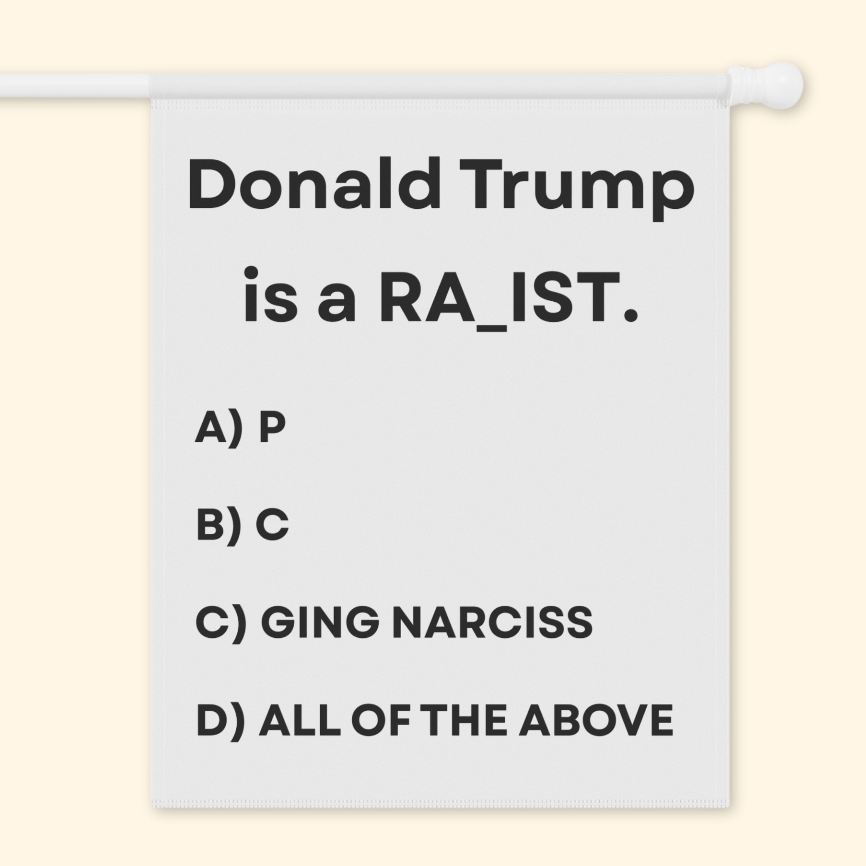 Donald Trump Multiple Choice Flag