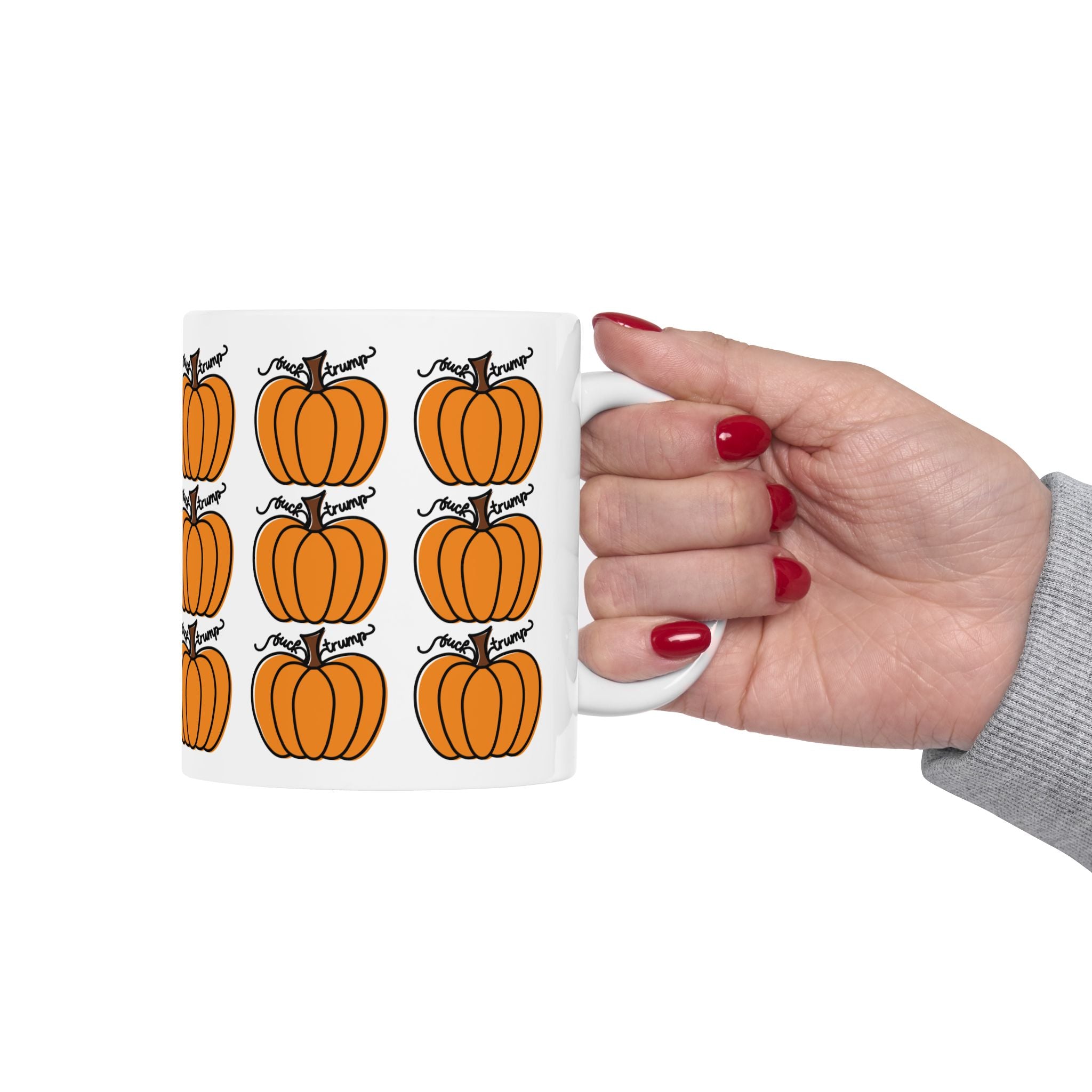 Subtle F*ck Trump Autumn Pumpkin Ceramic Mug