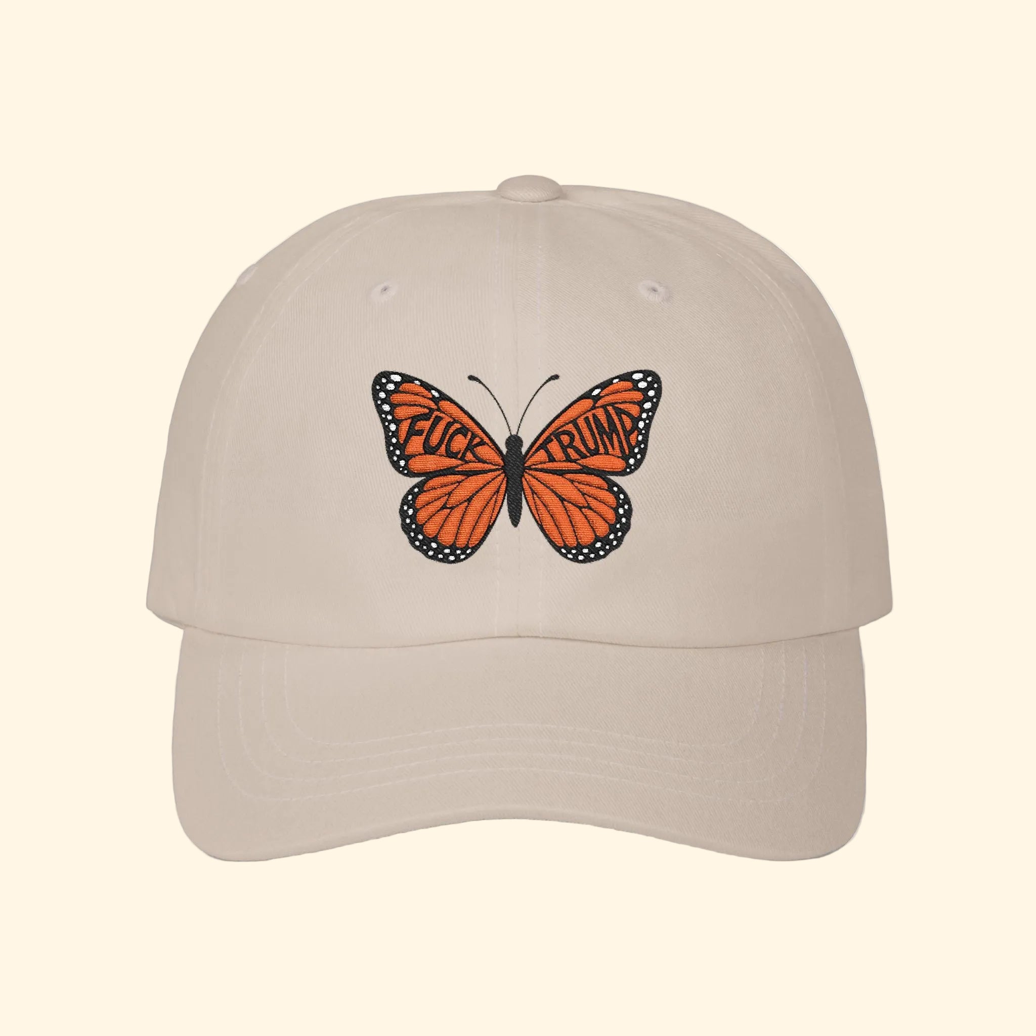 F*ck Trump Monarch Butterfly Embroidered Dad Cap