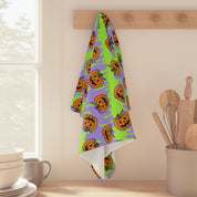 F*ck Trump Jack-O-Lantern Slime Waffle Weave Kitchen Towel