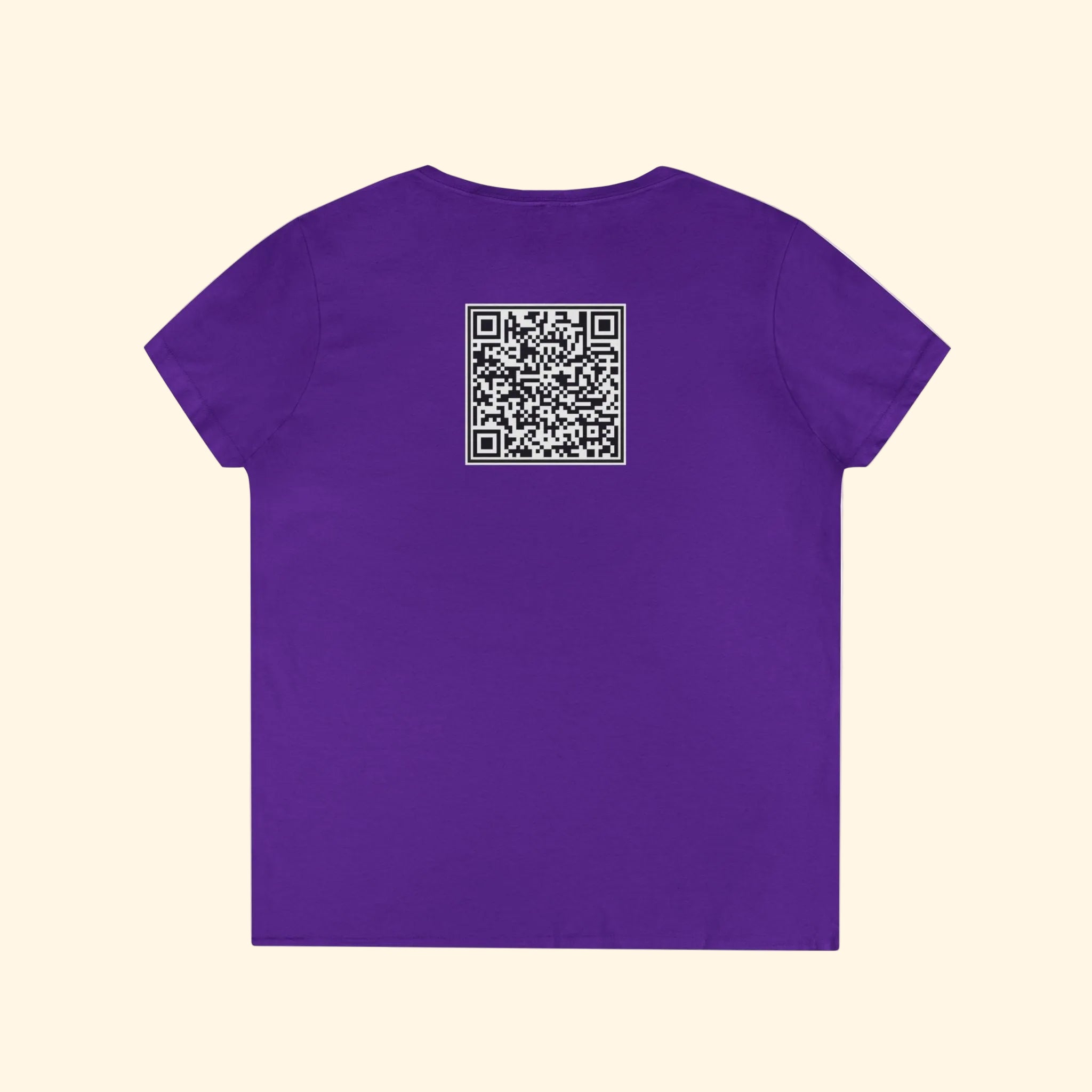 F*ck Trump QR Code Women's V-Neck T-Shirt