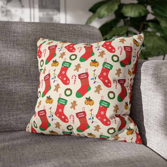 F*ck Trump Christmas Stockings Accent Pillow Cover