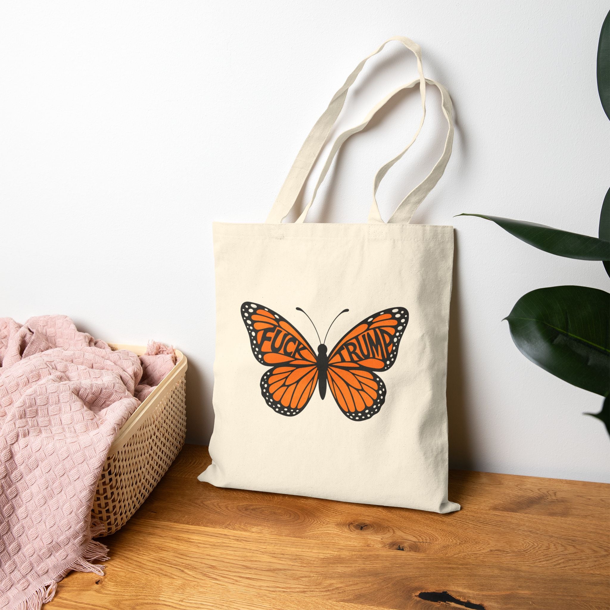 F*ck Trump Monarch Butterfly Cotton Tote Bag