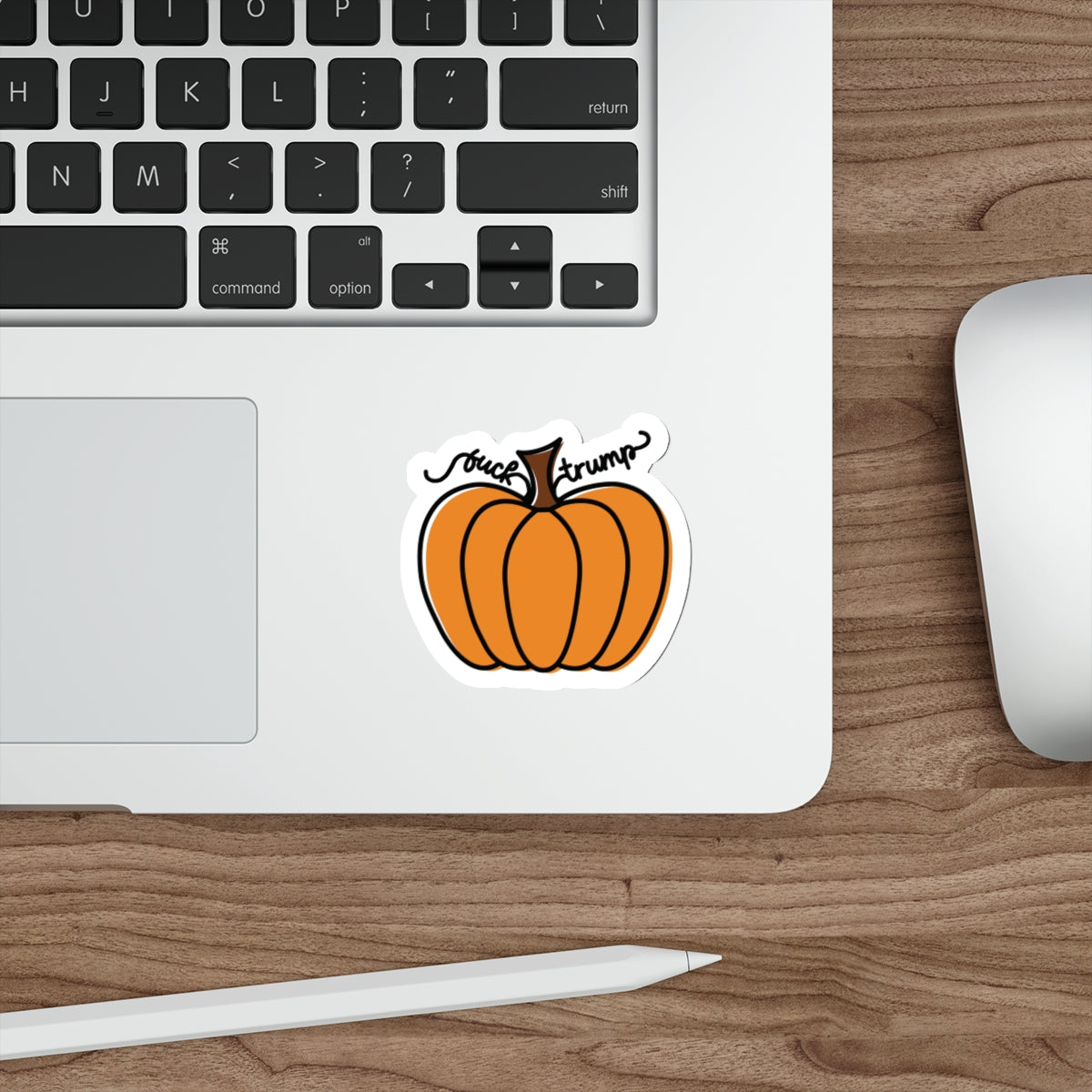 F*ck Trump Pumpkin Die-Cut Sticker