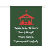 Funny Brown Jesus Christmas Garden Flag