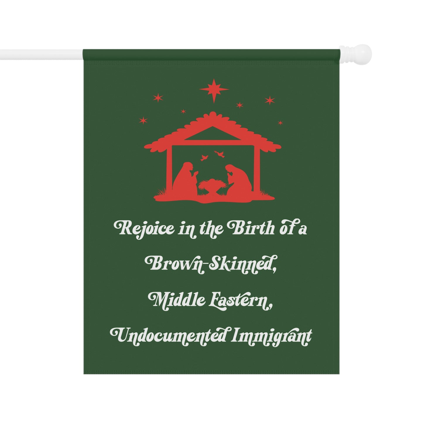 Funny Brown Jesus Christmas Garden Flag