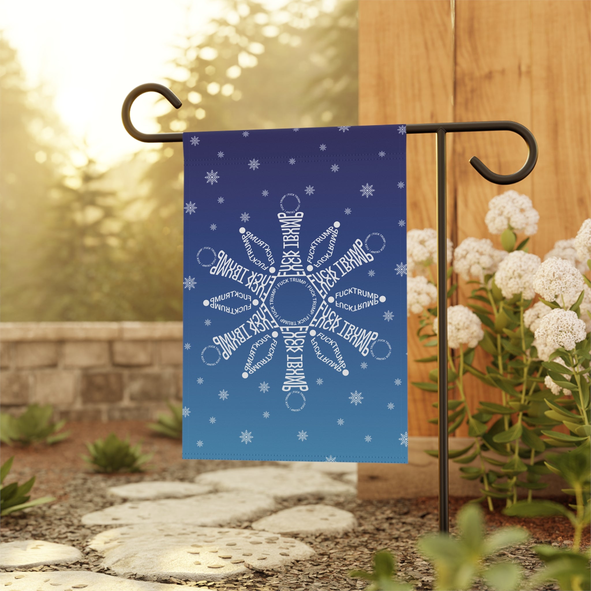 Subtle F*ck Trump Snowflake Garden Flag