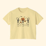 One Day He'll Be Dead Skeleton Boxy Crop T-Shirt