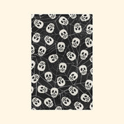 FDT Skulls and Spider Webs Waffle Weave Kitchen Towel