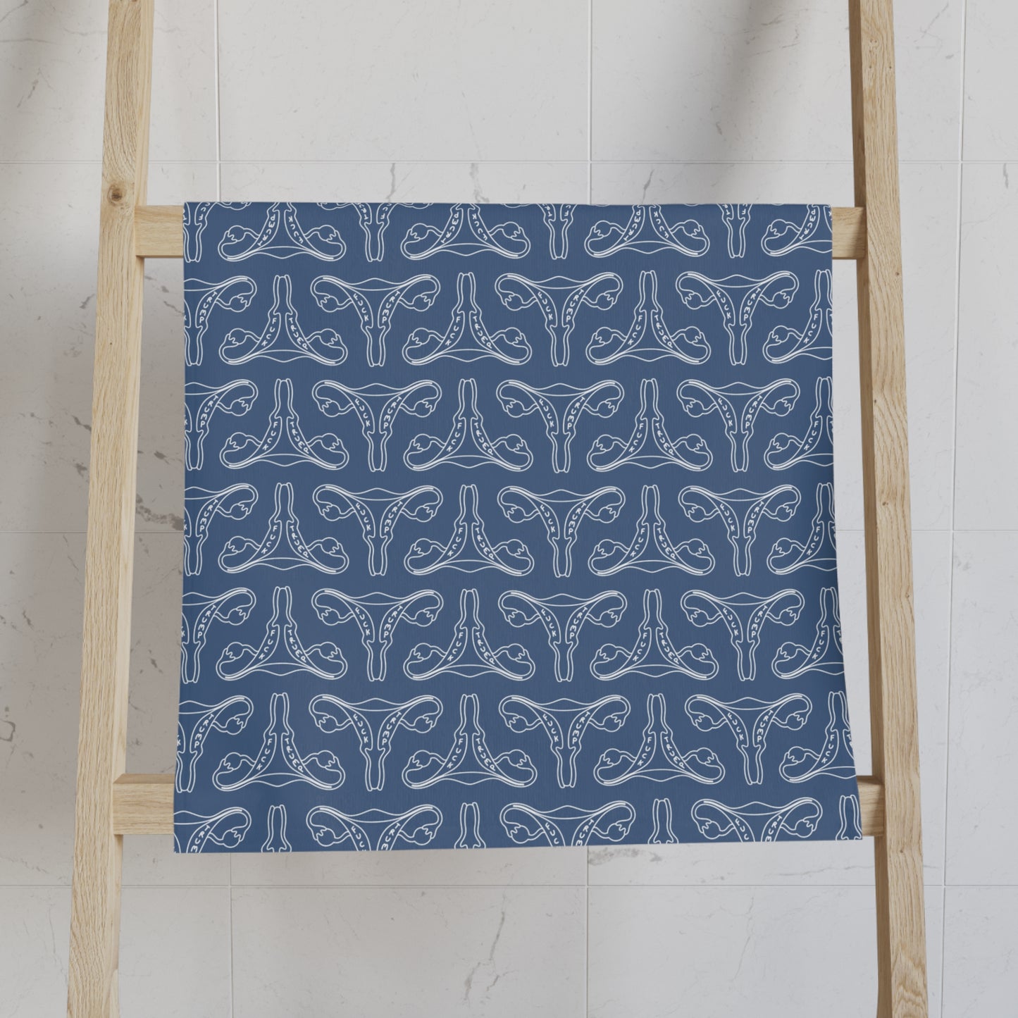 Blue F*ck Trump Uterus Hand Towel