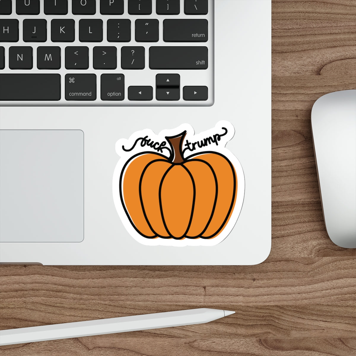 F*ck Trump Pumpkin Die-Cut Sticker