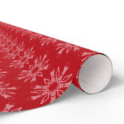 Subtle F*ck Trump Red Snowflake Wrapping Paper