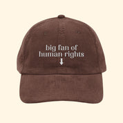 Big Fan of Human Rights Vintage Corduroy Cap