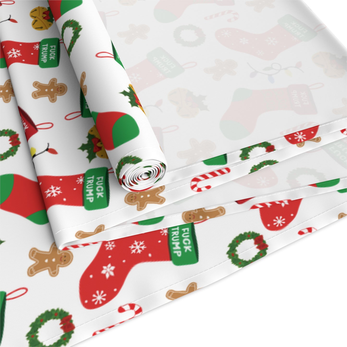 Subtle F*ck Trump Christmas Stocking Table Runner