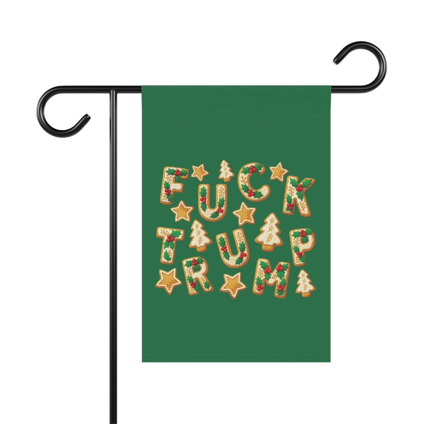 Subtle F*ck Trump Christmas Cookie Garden Flag