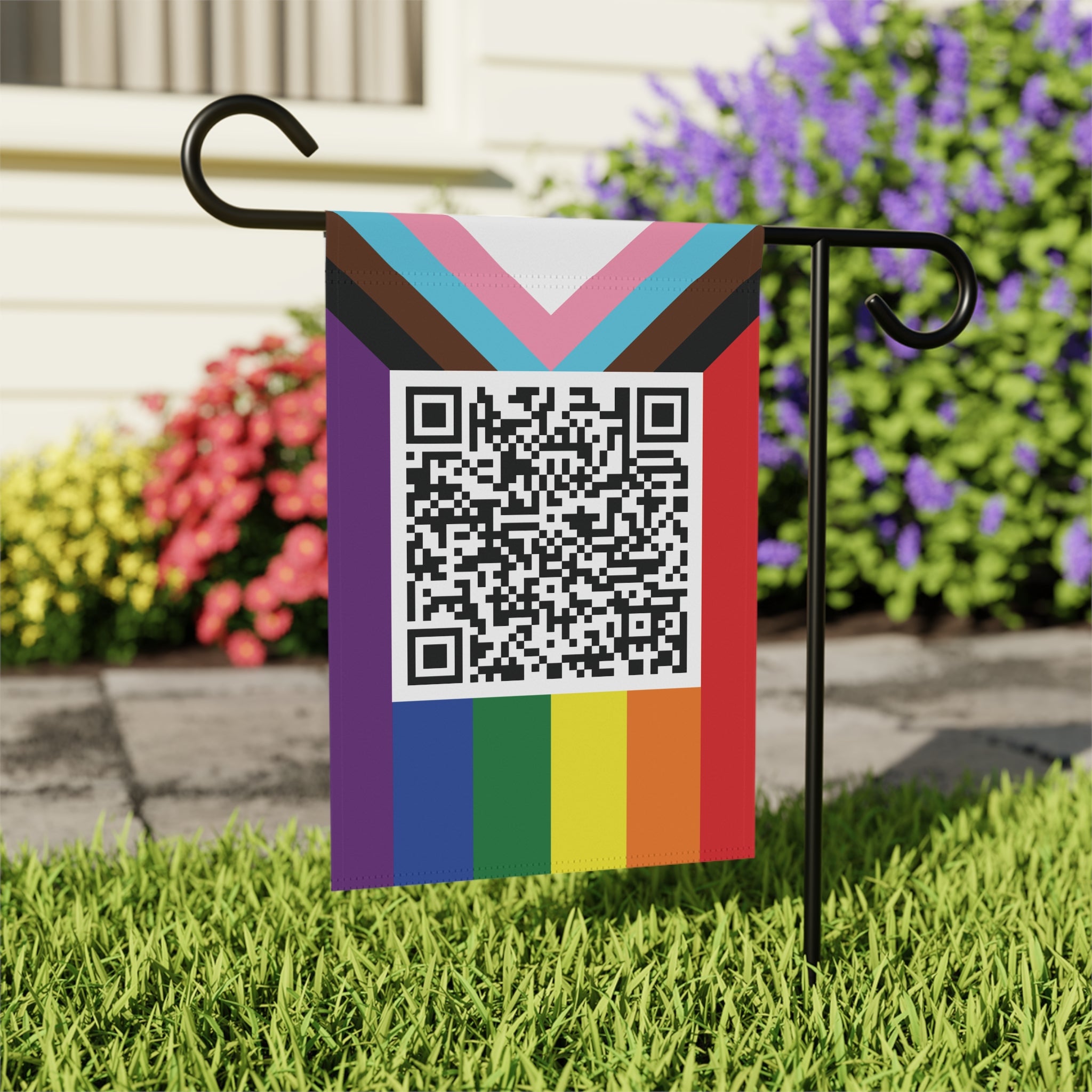 F*ck Trump QR Code Rainbow Pride Flag