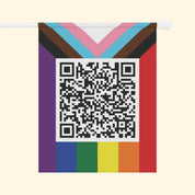 F*ck Trump QR Code Rainbow Pride Flag