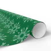 Subtle F*ck Trump Green Snowflake Wrapping Paper